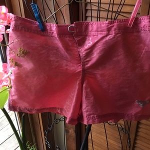 ROXY HOT PINK BROADSHORTS HIBISCUS DESIGN Size 7
